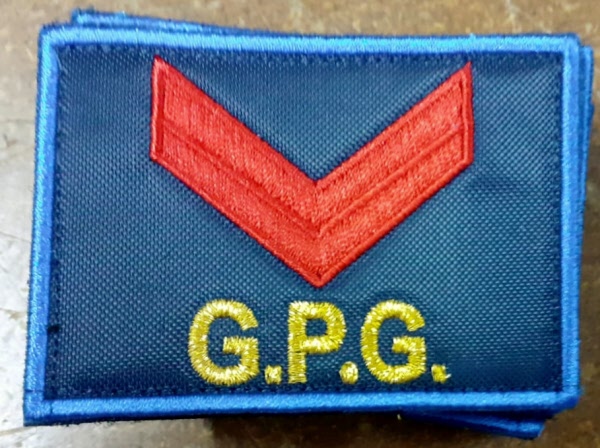 Patch personalizzata con il cognome ricamato stile GPG