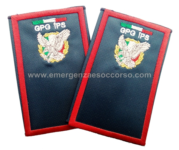 Tubolari ricamati logo GPG-IPS® bordo rosso + tricolore
